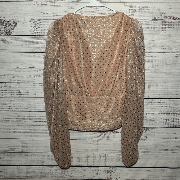 For Love and Lemons La Villette Blouse in Champagne Size XS - Picture 15 of 16